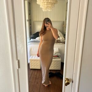 SKIMS BROWN MAXI DRESS